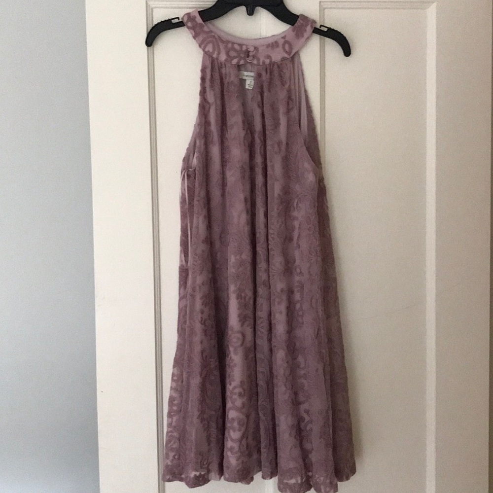 Francesca’s purple lacy dress